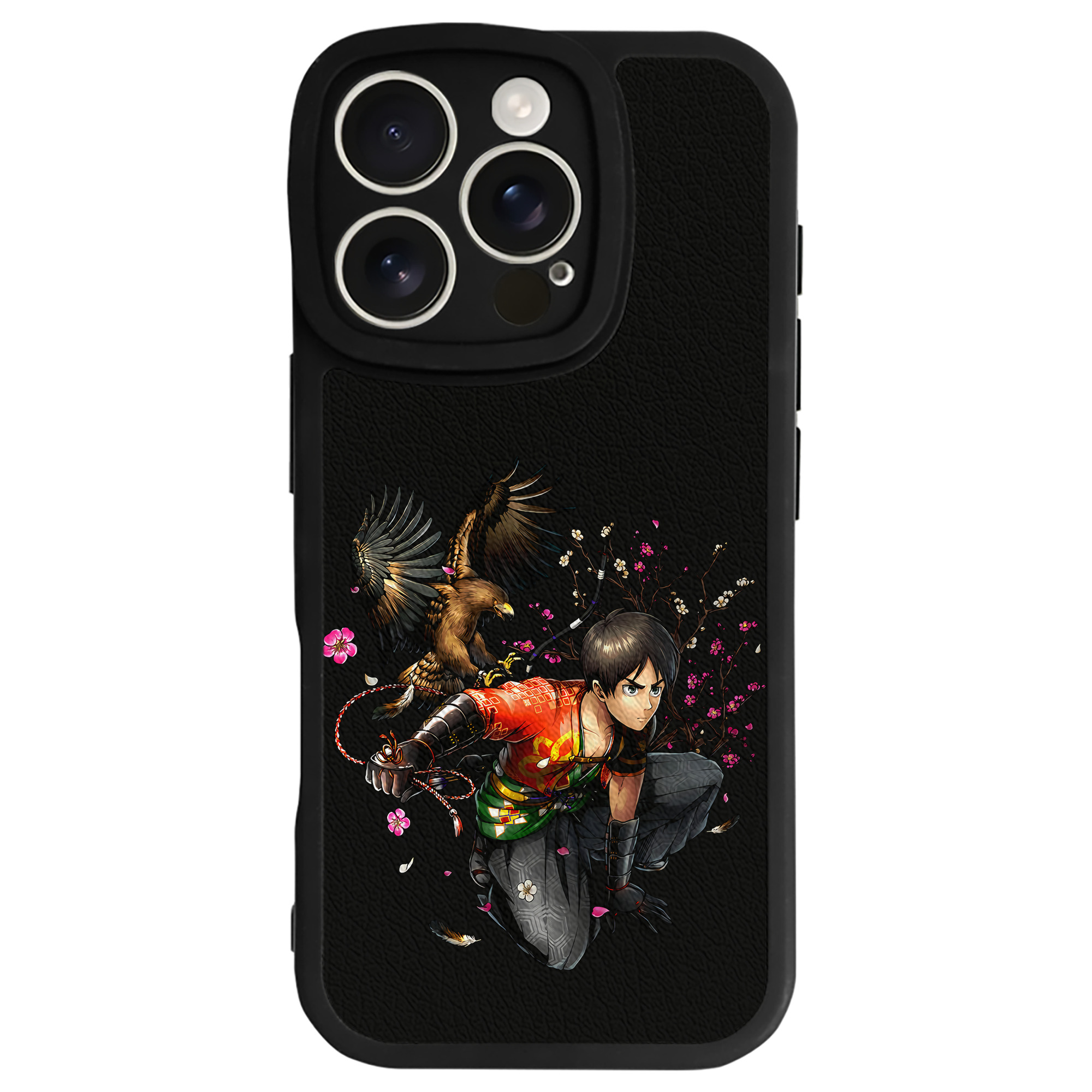（画像用） 進撃の巨人 エレン･イェーガー Attack on Titan Eren Jäger 【iPhone 16シリーズ対応】シリコンスマホケース（レザー調） 材質：シリコン